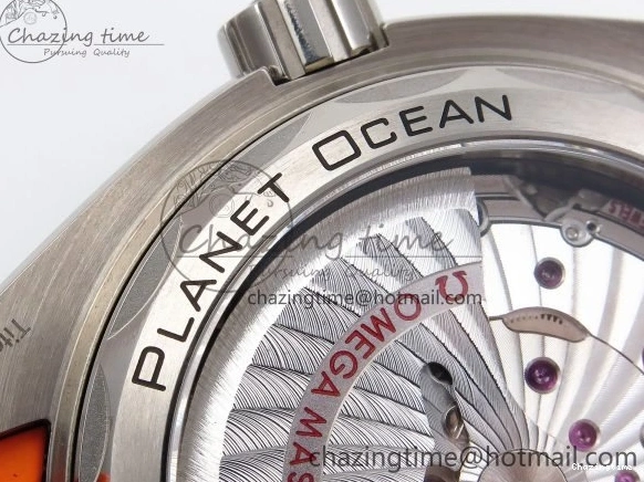 1226 Comfortable Planet Ocean 43.5mm SS VSF 1:1 Best Edition Black Orange Bezel Gray Dial on Nylon Strap A8900 Super Clone V 7730